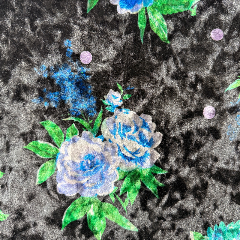 Tissu velours carré imitation acétate NO5003