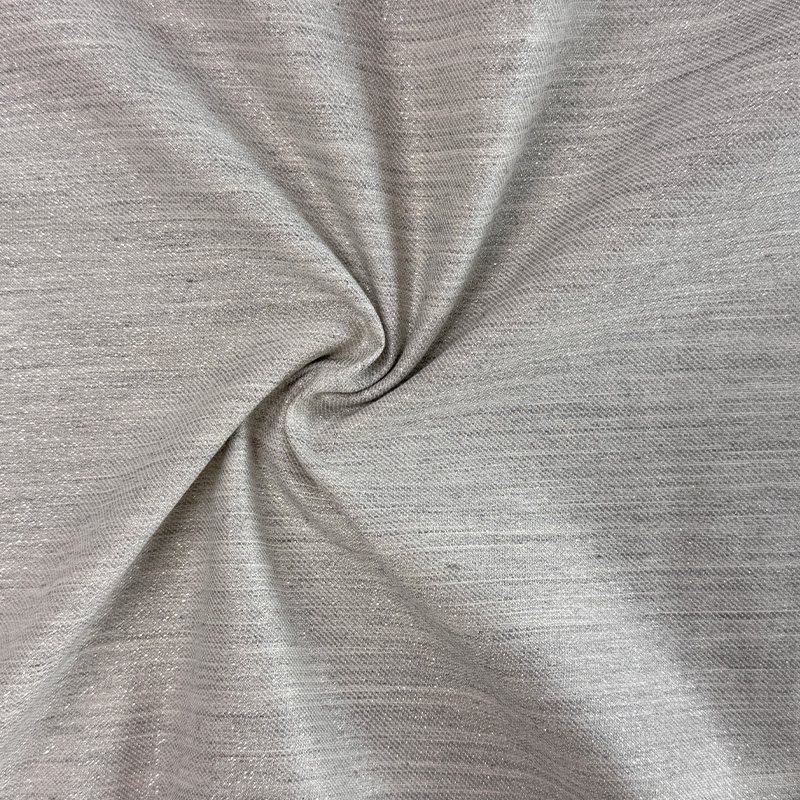 NO 6128 Tissu sergé doux en coton et soie de mûrier et lurex NO 6128 Tissu sergé doux en coton et soie de mûrier et lurex